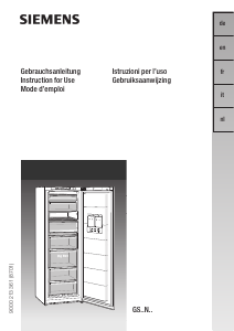 Bedienungsanleitung Siemens GS28NV11EX Gefrierschrank