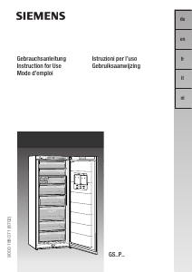 Bedienungsanleitung Siemens GS22PA21CH Gefrierschrank