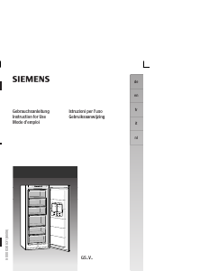 Bedienungsanleitung Siemens GS26V420FF Gefrierschrank