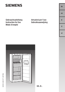 Bedienungsanleitung Siemens GS34DN10 Gefrierschrank