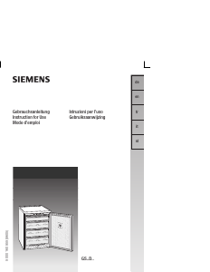 Bedienungsanleitung Siemens GS12DP21 Gefrierschrank