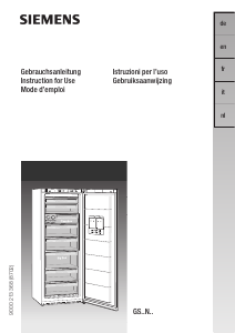 Bedienungsanleitung Siemens GS32NA92 Gefrierschrank