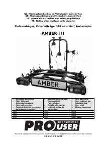 Mode d’emploi Pro User Amber III Porte-vélo