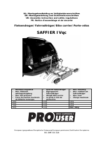 Handleiding Pro User Saffier IVqc Fietsendrager