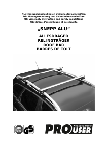 Bruksanvisning Pro User Snepp Alu Takräcke