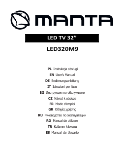 Руководство Manta LED320M9 LED телевизор