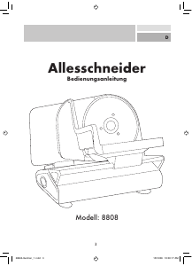 Bedienungsanleitung Superior 8808 Allesschneider