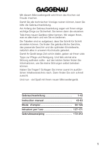 Bedienungsanleitung Gaggenau EM211100 Mikrowelle