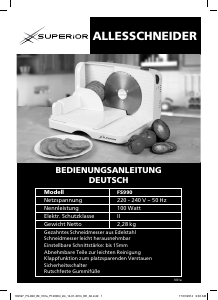 Bedienungsanleitung Superior FS990 Allesschneider