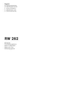 Bruksanvisning Gaggenau RW262270 Vinkyl