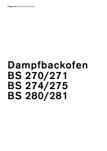 Bedienungsanleitung Gaggenau BS270110 Backofen