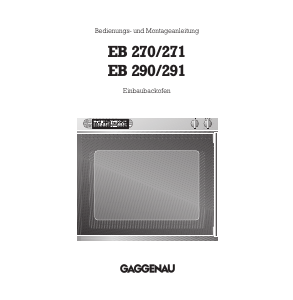 Bedienungsanleitung Gaggenau EB270131 Backofen