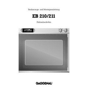 Bedienungsanleitung Gaggenau EB211231 Backofen