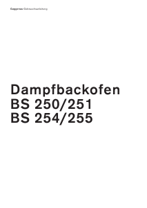 Bedienungsanleitung Gaggenau BS261610 Backofen