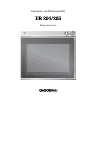 Bedienungsanleitung Gaggenau EB205101 Backofen