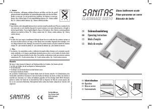 Handleiding Sanitas SGS 10 Weegschaal