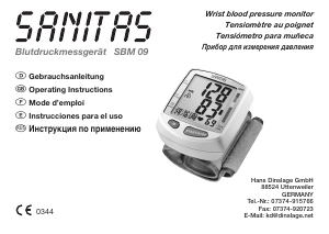 Bedienungsanleitung Sanitas SBM 09 Blutdruckmessgerät