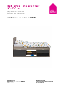 Hướng dẫn sử dụng Leen Bakker Tempo (90x200) Khung giường