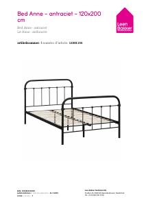 Manual Leen Bakker Anne Estrutura de cama