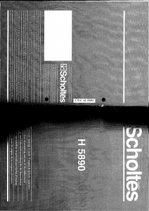 Handleiding Scholtès H 5890 Afzuigkap