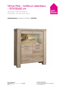 Manual Leen Bakker Mick Display Cabinet