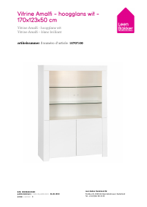 Manual Leen Bakker Amalfi Display Cabinet