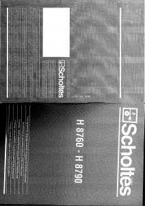 Handleiding Scholtès H 8790 Afzuigkap