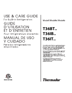 Bruksanvisning Thermador T36BT71FS Kyl-frys