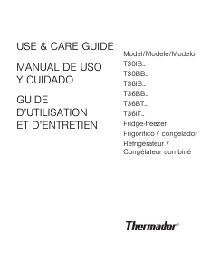 Handleiding Thermador T36BT810NS Koel-vries combinatie