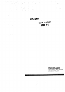 Bedienungsanleitung Scholtès HD 11 Dunstabzugshaube
