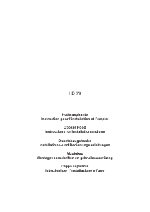 Bedienungsanleitung Scholtès HD 79 Dunstabzugshaube