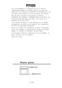 Εγχειρίδιο Pitsos P1HEB31022 Φούρνος