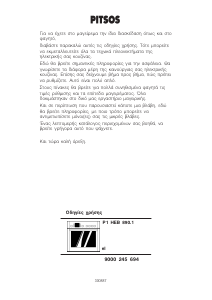 Εγχειρίδιο Pitsos P1HEB89051 Φούρνος