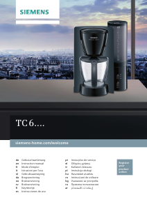 Manual Siemens TC60403 Coffee Machine