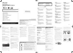 Mode d’emploi Pioneer XW-BTSA1-N Haut-parleur