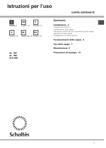 Manual de uso Scholtès HL 998 Campana extractora