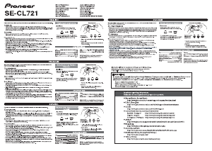 Bruksanvisning Pioneer SE-CL721-K Hörlurar