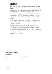 Bruksanvisning Siemens HC857580F Spis
