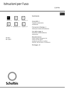 Manual de uso Scholtès HP 120 F Campana extractora