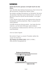 Bruksanvisning Siemens HE236501 Spis