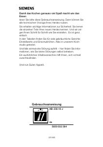 Bruksanvisning Siemens HB230710J Ugn