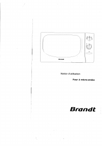 Mode d’emploi Brandt SM2011E Micro-onde