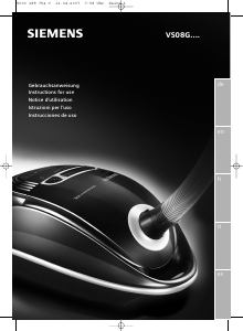 Bedienungsanleitung Siemens VS08G1696 Staubsauger