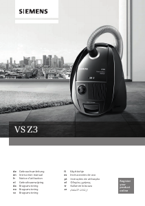 Manual Siemens VSZ3JUBI Aspirador