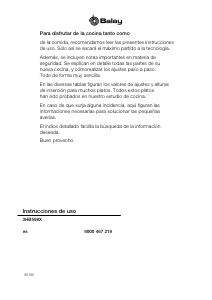 Manual de uso Balay 3HB598X Horno