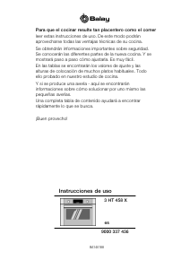 Manual de uso Balay 3HT458X Horno