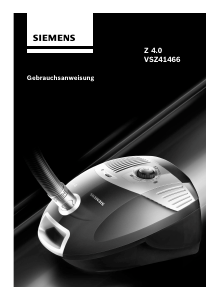 Bedienungsanleitung Siemens VSZ41466 Staubsauger