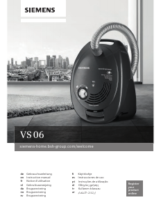 Manual Siemens VS06A230 Vacuum Cleaner