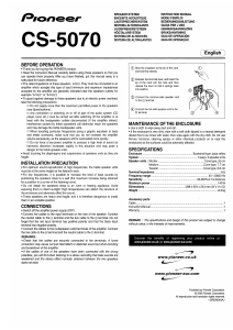 Manual Pioneer CS-5070 Altifalante