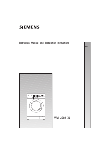 Handleiding Siemens WM54860IN Wasmachine